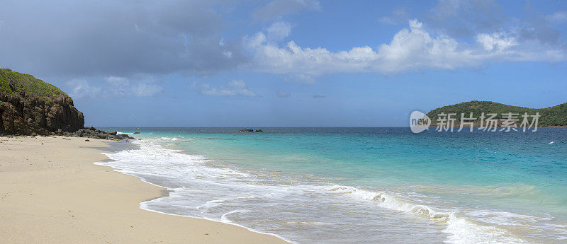 热带加勒比海滩全景