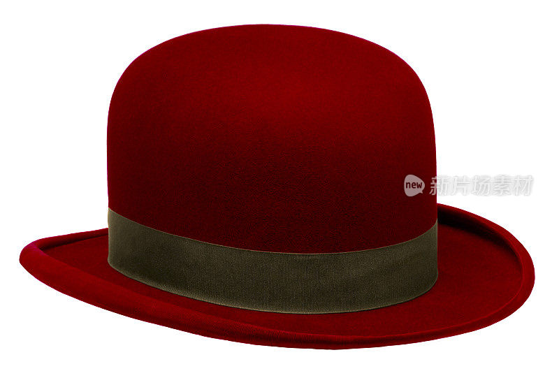 红色圆顶礼帽或圆顶礼帽