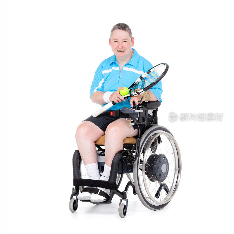 坐轮椅的残疾妇女