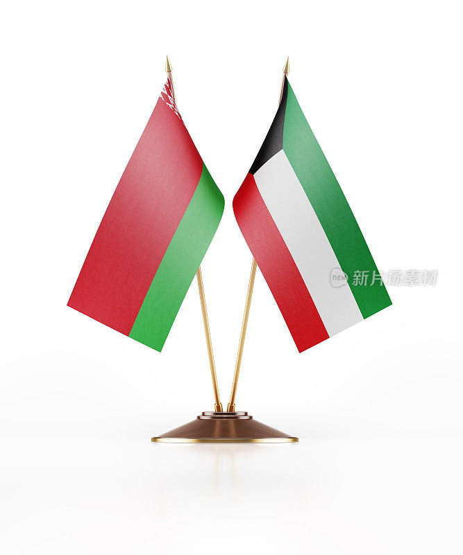 白俄罗斯和科威特的小型国旗