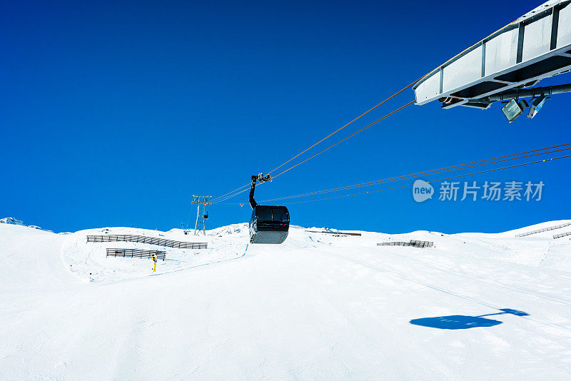 索尔登滑雪胜地的缆车