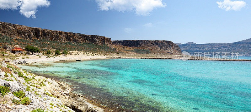 希腊克里特岛的巴洛斯湾
