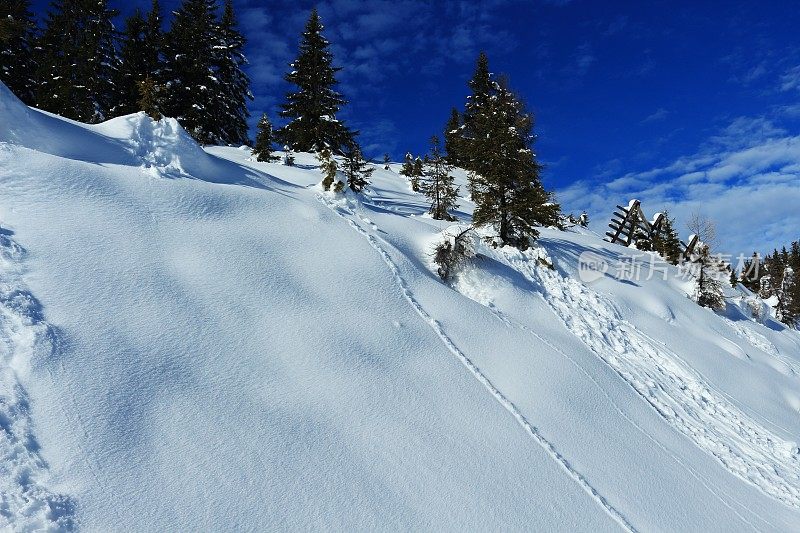 冬季在圣约翰-阿彭多夫Skiamade滑雪胜地