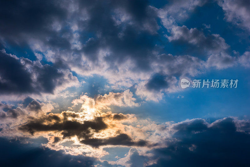 日落Cloudscape,云