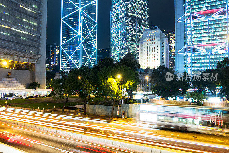 现代城市上海夜景