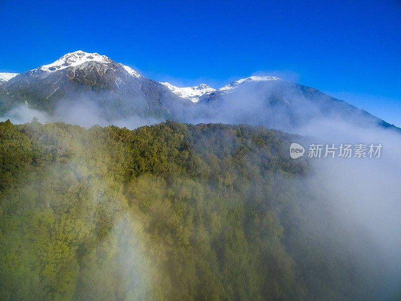 鸟瞰图的Otira山谷