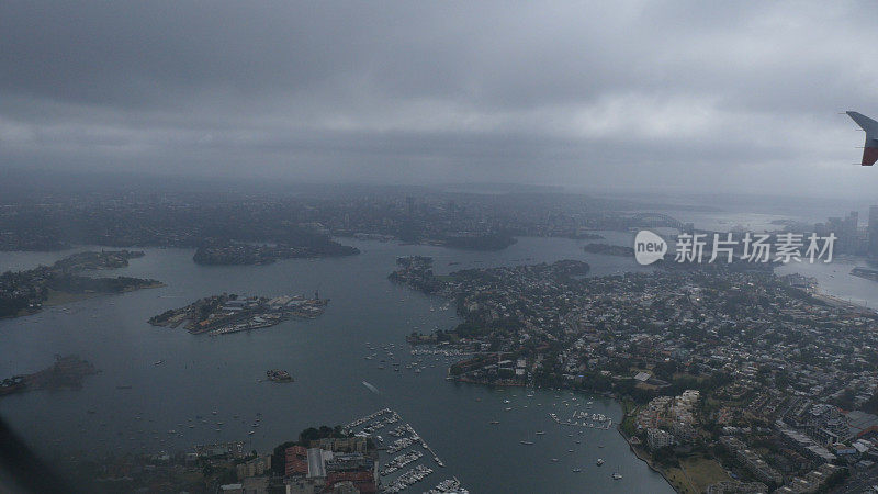 鸟瞰图悉尼海港大桥4k