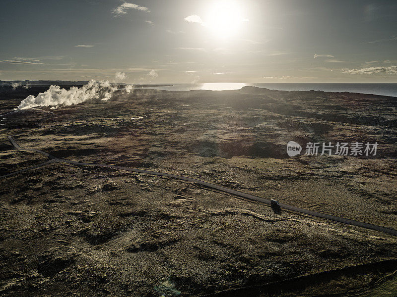 冰岛雷克雅内斯半岛的Gunnhuver火山景观