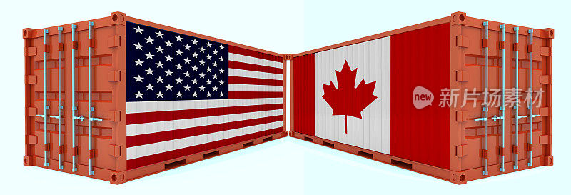 加拿大美国贸易战关税货物集装箱出口进口海运