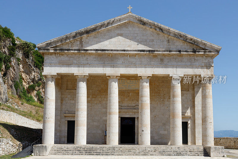 科孚岛Kerkyra的希腊神庙。