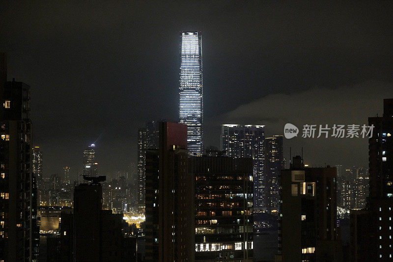 国际商会摩天大楼和香港夜景