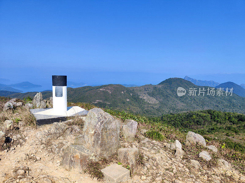 香港西贡东郊野公园大湛锦山的三角测量站