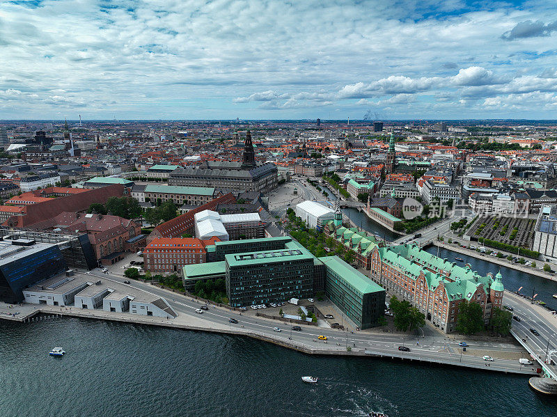 哥本哈根市景丹麦鸟瞰图