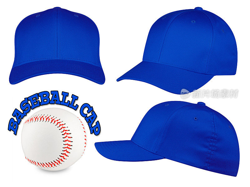 蓝色棒球帽套装