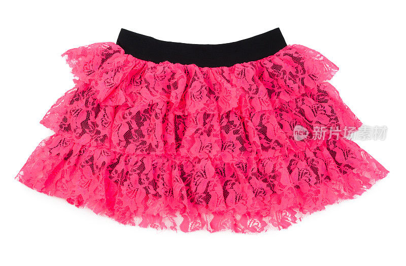 粉色蕾丝裙，用于跳舞孤立