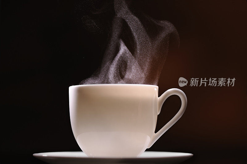 热咖啡加蒸汽