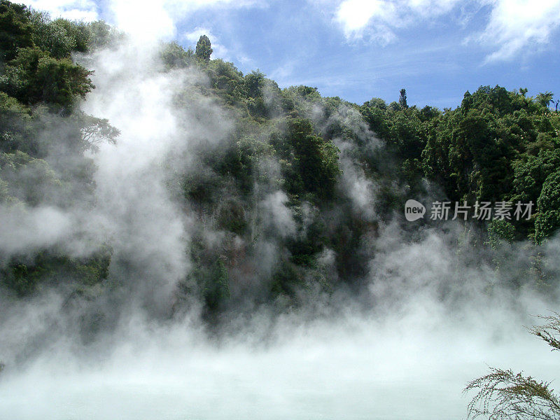 蒸汽火山湖，新西兰