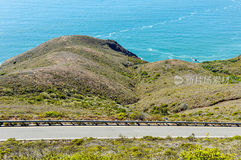 沿着1号公路美丽的加州海岸