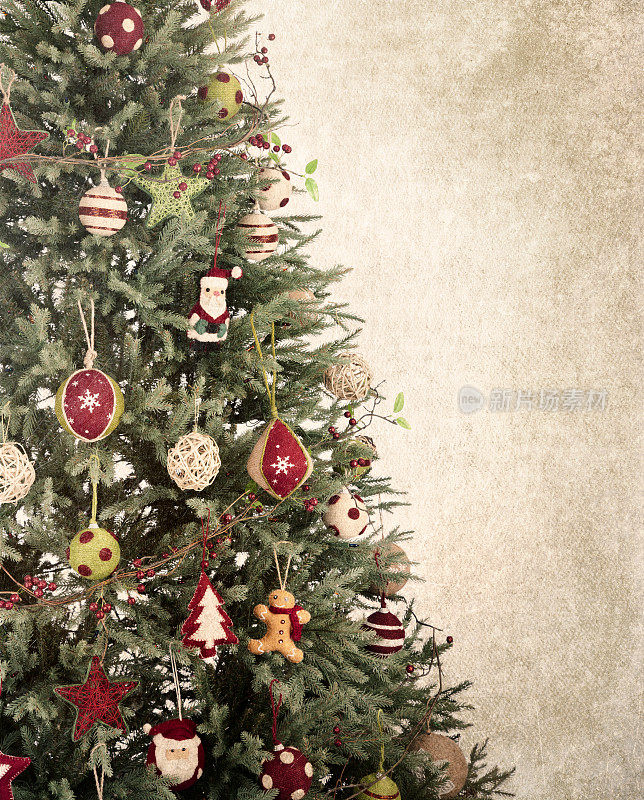 生态环境友好的圣诞树纹理Grunge背景