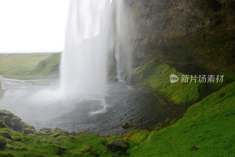 在冰岛Seljalandsfoss