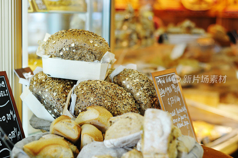 法国面包店里的粮仓面包