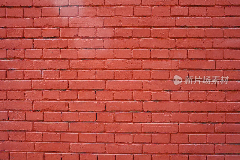 红砖墙背景。
