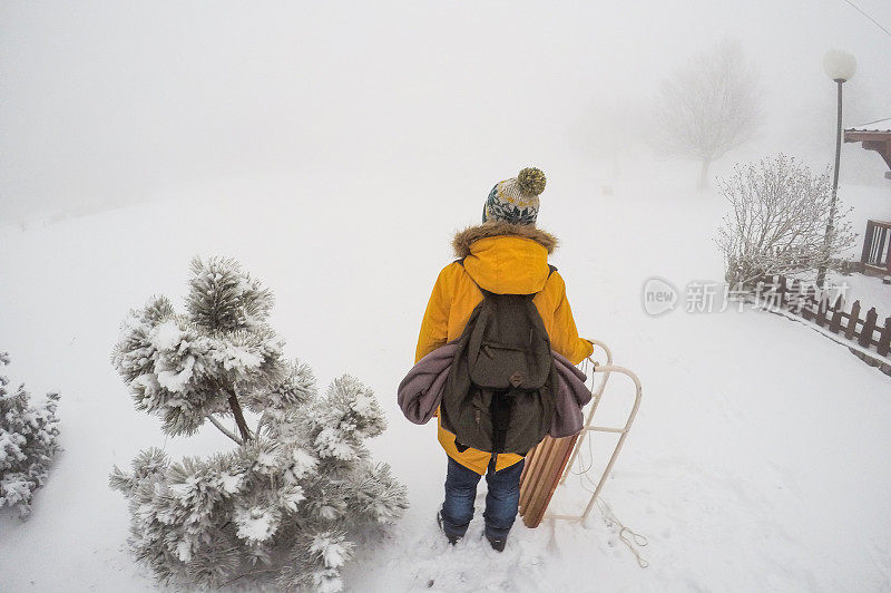 我和雪橇