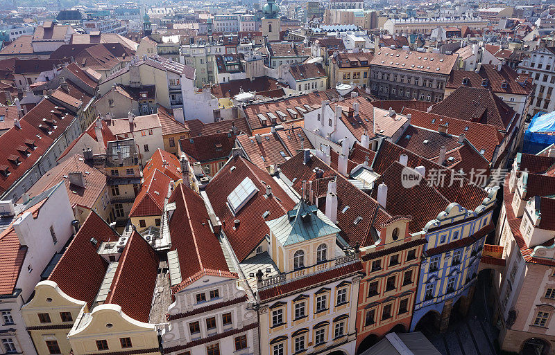布拉格，捷克共和国-城市景观。