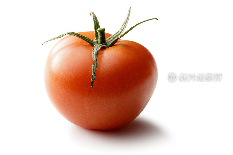 蔬菜:白色背景上孤立的番茄