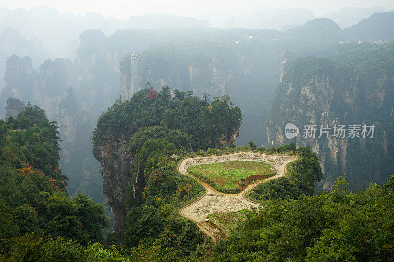 中国世界遗产武陵源风景名胜区空中花园。