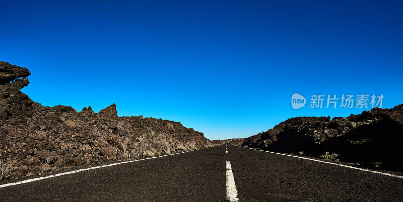 通往特内里费山脉火山口的道路