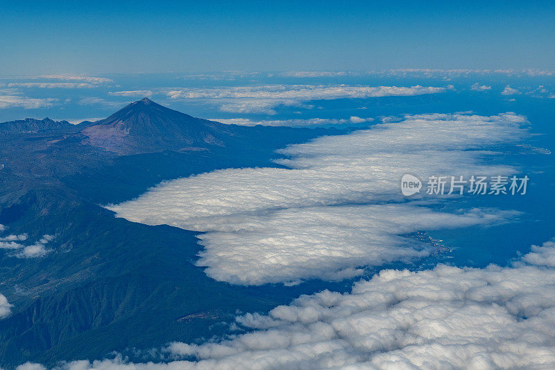 特内里费岛和泰德火山鸟瞰图，西班牙