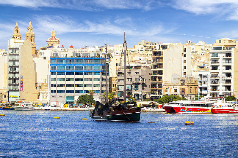 马耳他-地中海旅游目的地，Marsamxett港和Gzira