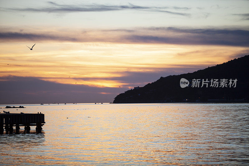 伊斯坦布尔王子群岛日落景观