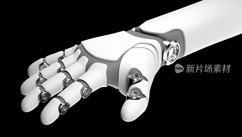 3D渲染机器人手孤立