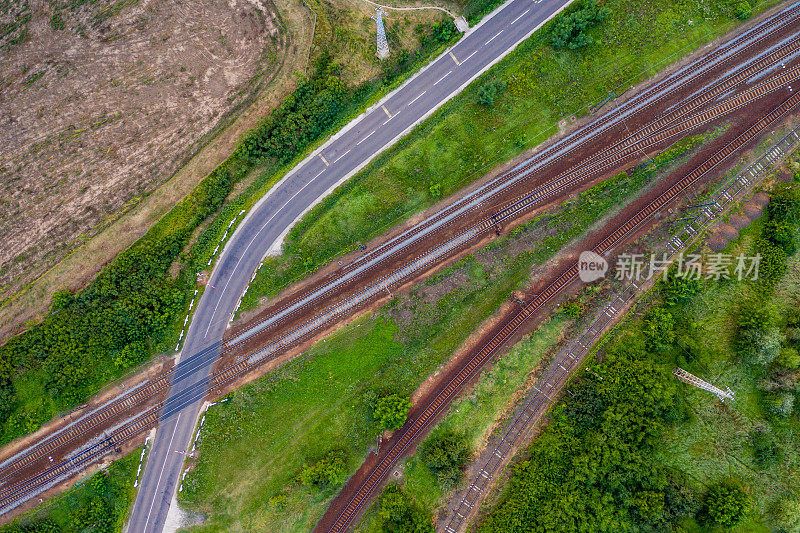 铁路鸟瞰图