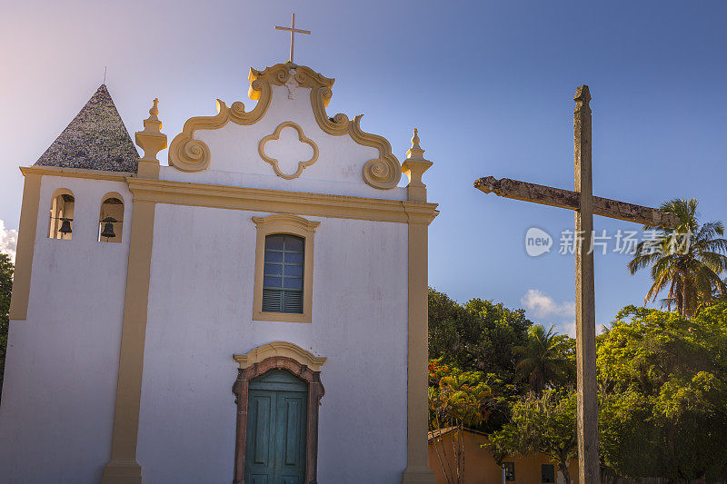 巴西东北部塞古罗-巴伊亚港的殖民古巴洛克教堂