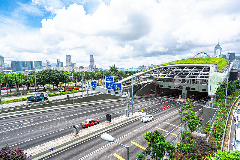 香港中环至湾仔绕道隧道日图