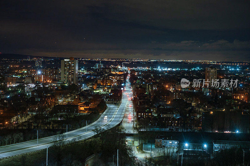 汉密尔顿，安大略城市夜景