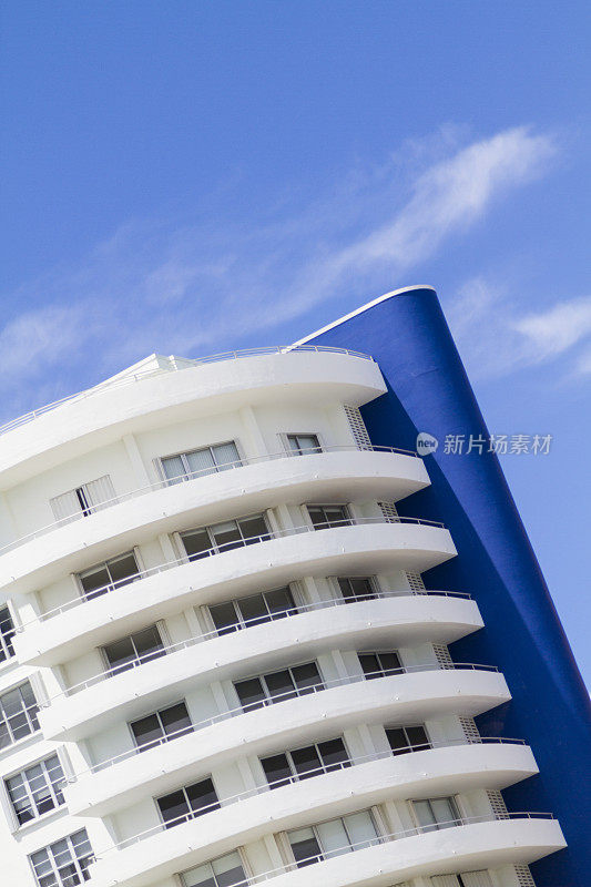 海洋驱动器的装饰艺术建筑在迈阿密海滩，南海滩，美国佛罗里达州