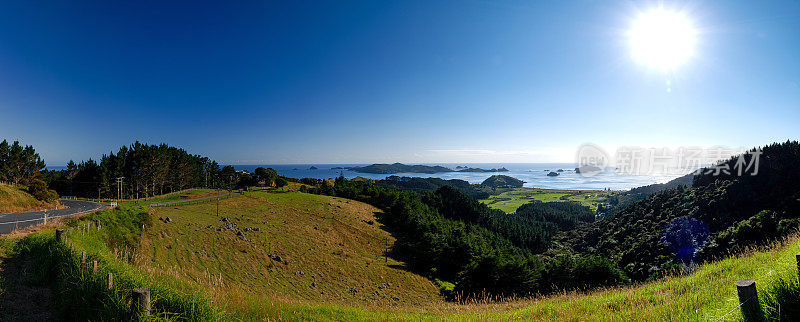 新西兰岛屿湾全景