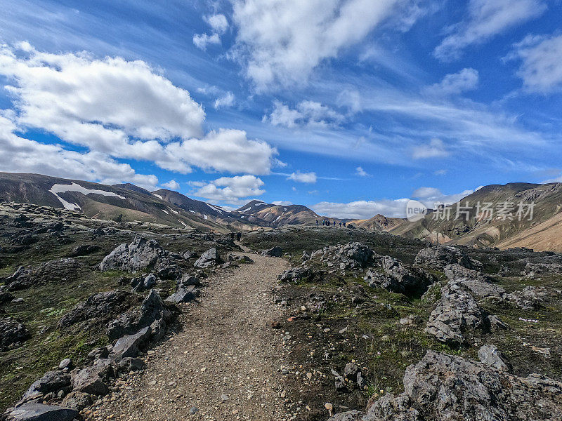 Landmannalaugar山脉，在著名的Laugavegur徒步旅行路线。