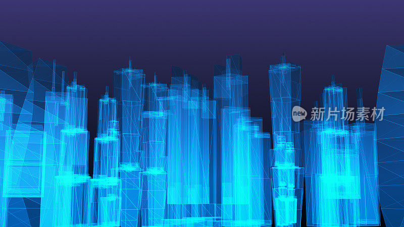 摩天楼城市抽象背景