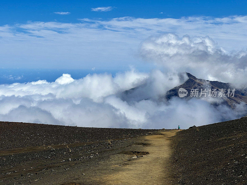 夏威夷毛伊岛的哈雷阿卡拉火山口