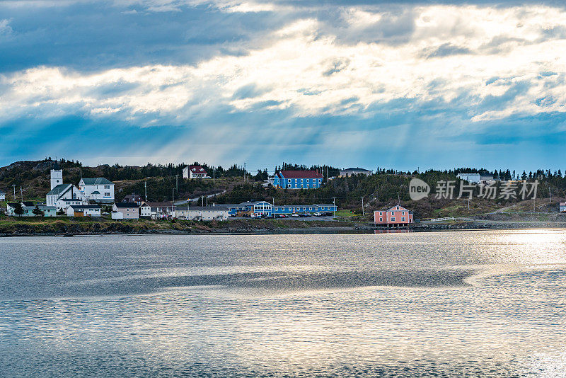 早晨的村庄，加拿大的Twillingate