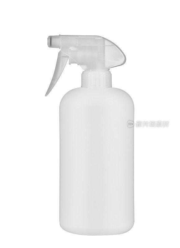 白色背景的空白塑料瓶。