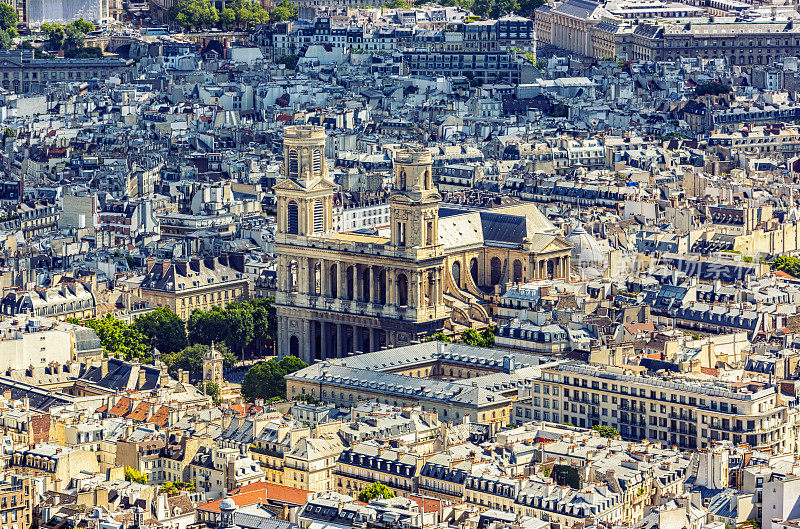 巴黎天际线和巴黎圣母院