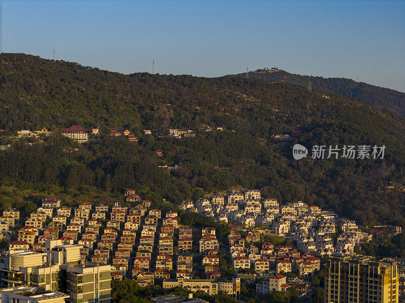 城市别墅、住宅高角度影像素材