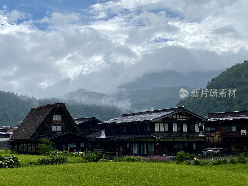 日本-白川古村-自然与建筑