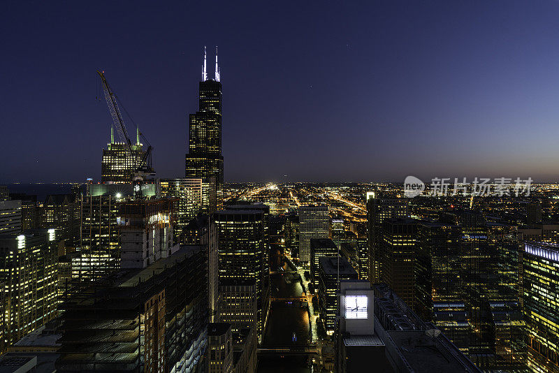 芝加哥南环线黄昏